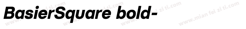 BasierSquare bold字体转换